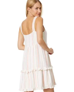 Square Neck Tiered Short Dress