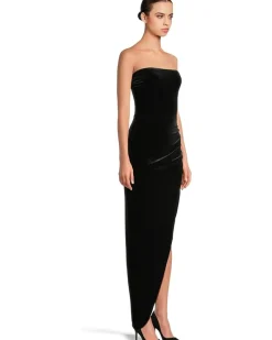 Strapless Side Drape Gown