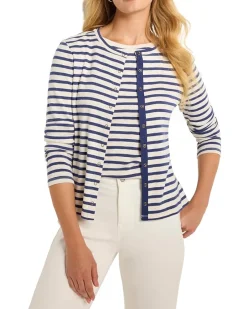 Striped Snap Front Cardigan