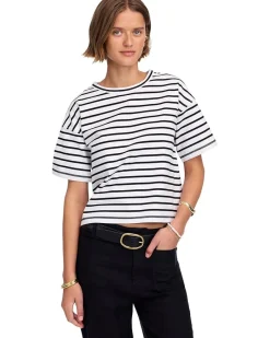 Structured Boxy Tee Stripe