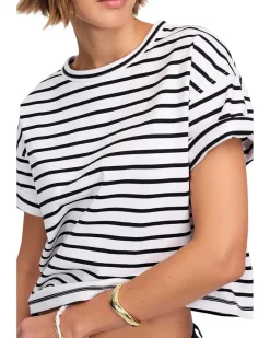 Structured Boxy Tee Stripe