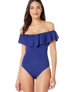 Studio Solid Off-the-Shoulder Bandeau One-Piece