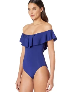 Studio Solid Off-the-Shoulder Bandeau One-Piece