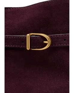 Suede Belted Essentials Bucket Tote