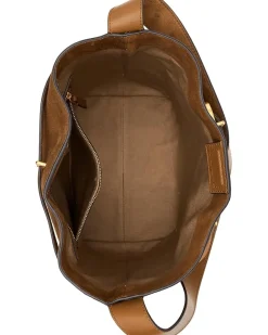 Suede Belted Essentials Bucket Tote