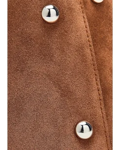 Suede Slouchy Shoulder Bag-Stud