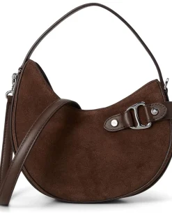 Suede Small Tasha Crossbody Bag