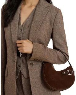 Suede Small Tasha Crossbody Bag