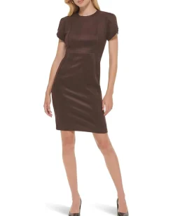 Suede Tulip Sleeve Sheeth