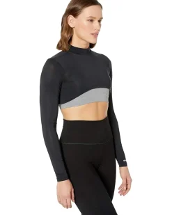 Sunsense® 35 SPF Lightweight Long Sleeve Mock Neck Crop Layering Top