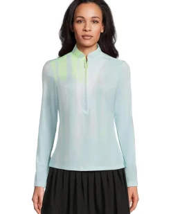 Sunsense Kinetic Print Long Sleeve 1/4 Zip Sun Protection Top