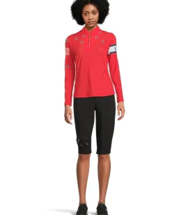 Sunsense Luminous Print Long Sleeve 1/4 Zip Sun Protection Top