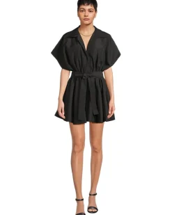 Super Oversized Sleeveless Boyfriend Neck Shirt Flared Mini Dress