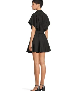 Super Oversized Sleeveless Boyfriend Neck Shirt Flared Mini Dress