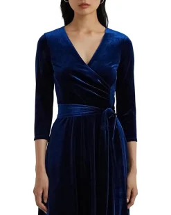 Surplice Velvet Dress