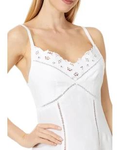 Sweetheart Midi Dress in Linen-Cotton Blend