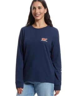 Tailgating Icons Whale Fill Long-sleeve Pocket Tee