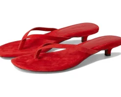 Tamia Heeled Thong Sandals - Suede