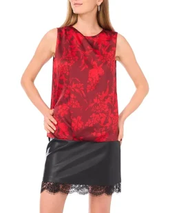 Tank w/ Draped Neck and Center Front Pleat