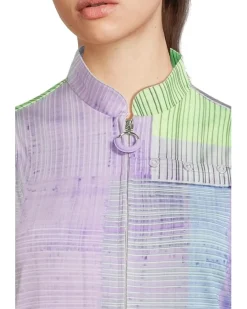 Tartan Print Sleeveless Polo