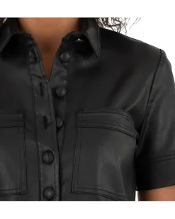 Tatiana-Dress w/ Placket and Pockets Welts