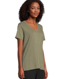 TENCEL ™ Fiber Series Relaxed Fit Short-Sleeve Vneck T-Shirt