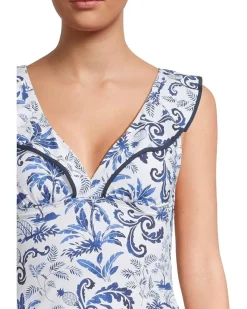 Terrazzo Tile Ruffle Tankini