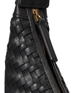 The Essential Curve Shoulder Bag in Handwoven Leather