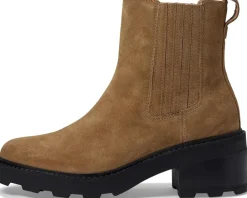 The Gwenda Platform Ankle Boot in Suede