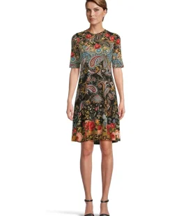 The Janie Favorite Elbow Sleeve Mock Neck Dress