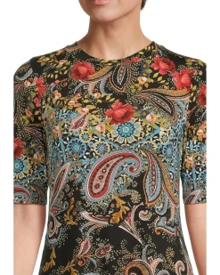 The Janie Favorite Elbow Sleeve Mock Neck Dress