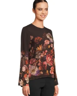 The Janie Favorite Flare Sleeve Crew Neck