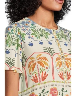 The Janie Favorite Flutter Sleeve Henley Tee