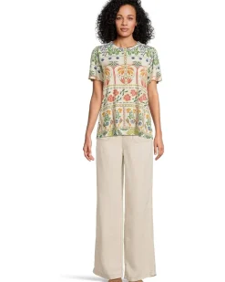 The Janie Favorite Flutter Sleeve Henley Tee