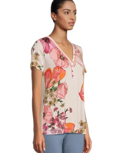 The Janie Favorite Short Sleeve Henley Tee