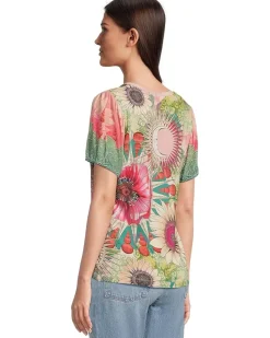 The Janie Favorite V-neck Puff Sleeve Tee- Emily