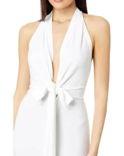 Tie Front Halter Gown