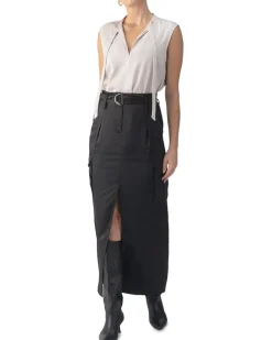 Tie Neck Satin Shell