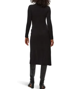 Tish Mock Neck Midi Dress w/ Slit