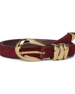 Triple Metal Keeper Belt: Suede