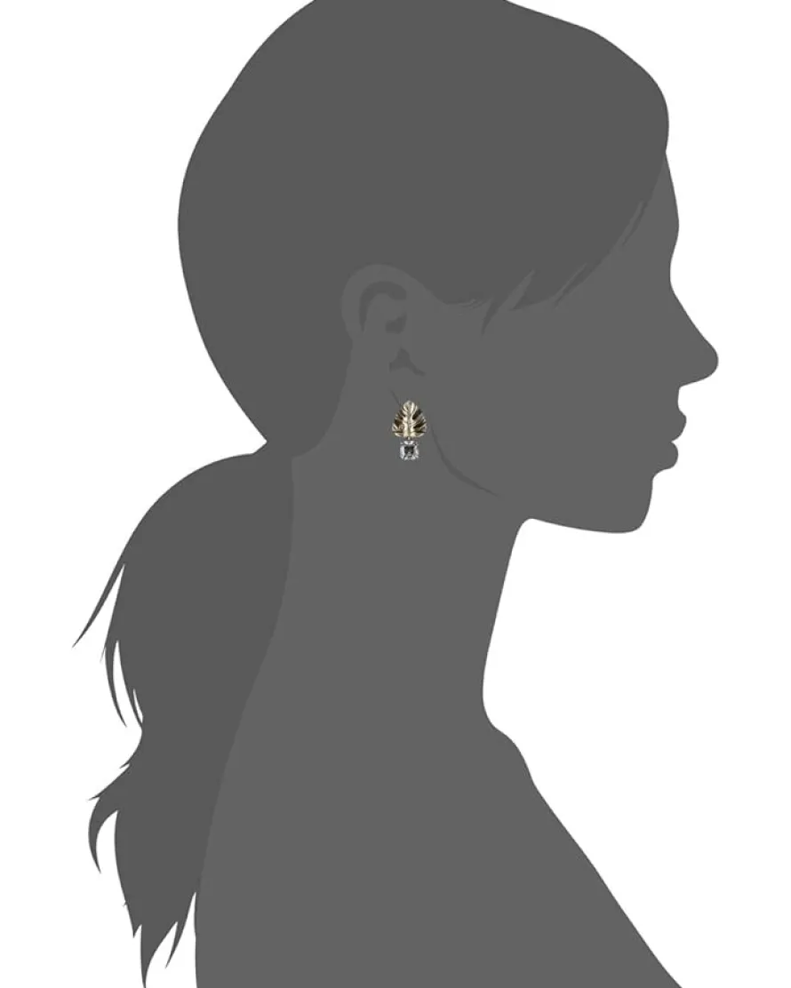 Tropical Leaf Pierced Earrings