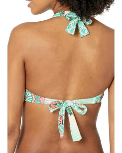 Tropical Lotus Twist Bikini Top