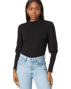 Turtleneck with Shirred Sleeve Detail
