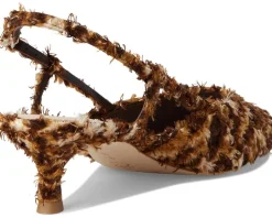 Tyson Smocked Sling Back Kitten Heel