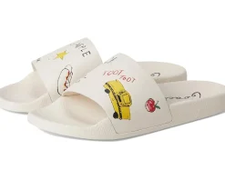 Udele Sport Slide with Sketch Print
