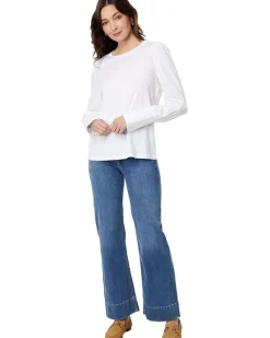 Underscore Woven and Knit Long Sleeve Blouse