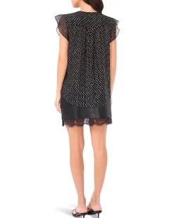 V Neck Ruffle Sleeve Blouse