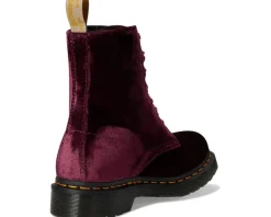 Vegan 1460 Pascal Velvet Lace-Up Boots