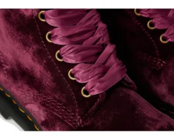 Vegan 1460 Pascal Velvet Lace-Up Boots