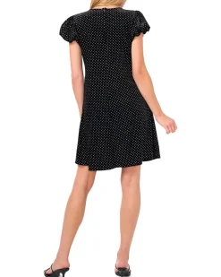 Velvet Bubble Sleeve Dress